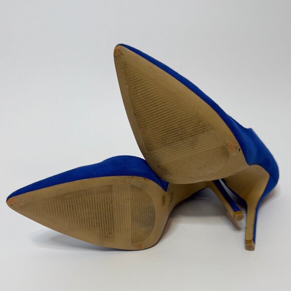 Mix No. 6 Electric Blue Suede Pumps Heels Stilletos Size 7.5 - Picture 5 of 7